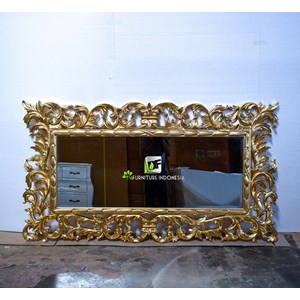 mirror dinding desain klasik modern mewah kerajinan kayu-1