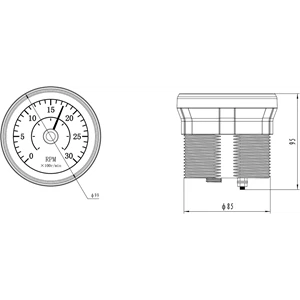 rd-85 analog pointer tachometer 0-2000 rpm-4