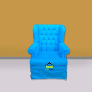 kursi ruang tamu cantik terlaris warna biru kerajinan kayu