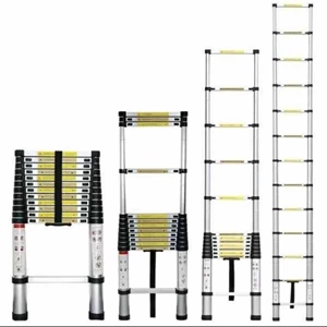 tangga aluminium tla 7 aluminium single telescopic ladder 7 steps 2m-1