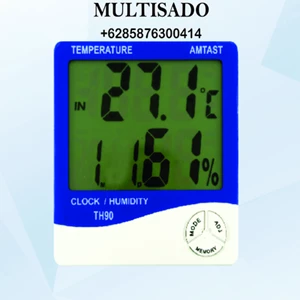 amtast thermometer hygro and clock th90