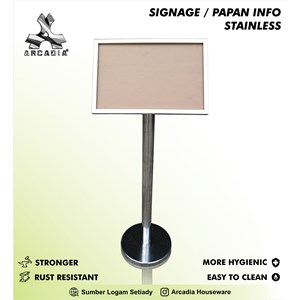 signage, papan info stainless steel-5