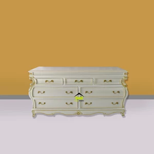 meja tv desain klasik mewah elegant warna kombinasi kerajinan kayu