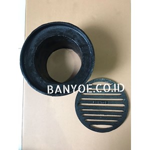 roof drain cast iron ( type rd-b mini) tutup datar ukuran 6 inch-2