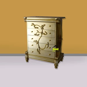 meja nakas desain modern warna gold cantik kerajinan kayu