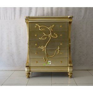meja nakas desain modern warna gold cantik kerajinan kayu-1