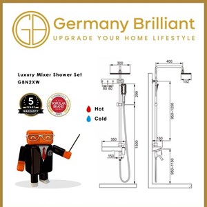 germany brilliant shower set gbn2xw-3