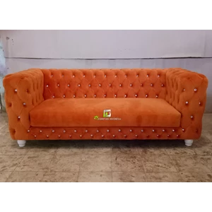 sofa ruang tamu minimalis terlaris warna orange cantik kerajinan kayu-1