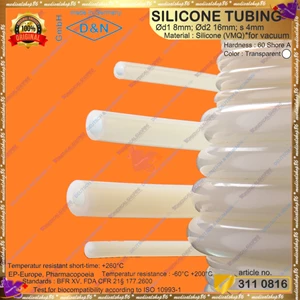 311 0816 silicone tubing diam. 8mm vacuum quality. d&n