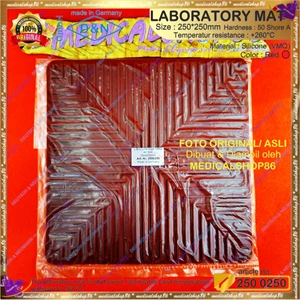 250 0250 laboratory mat red 25cm. d&n-1