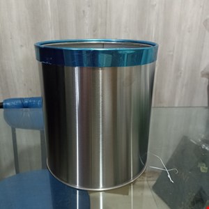 waste bin silver 25 x 22 cm