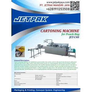 cartoning machine for pouch bag jet-c40
