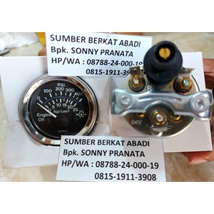 veethree 127054 engine oil gauge indicator 0-25bar 0-400psi 24vdc 52mm