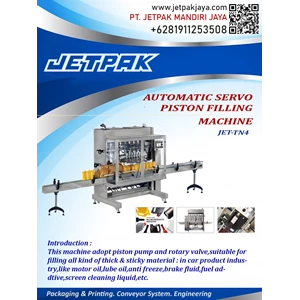 automatic servo piston filling machine jet tn 4