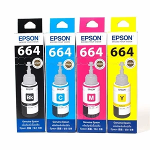 tinta printer epson 6641, 6642, 6643, 6644 full set black & colour-1