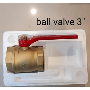 ball valve / stop kran bahan kuningan / brass 3 inch merk unnu