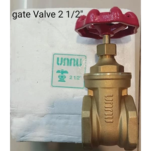 gate valve / stop kran bahan kuningan / brass 2 1/2 inch merk unnu