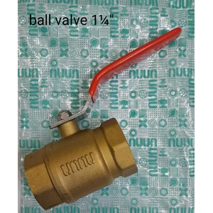ball valve / stop kran bahan kuningan / brass 1 1/4 inch merk unnu-1