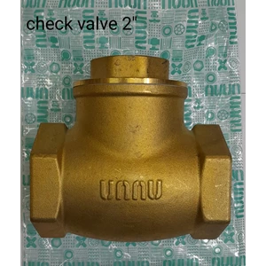 check valve / stop kran bahan kuningan / brass 2 inch merk unnu