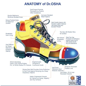 dr.osha safety shoes sepatu - 9132 - rpu - georgia slip on-2