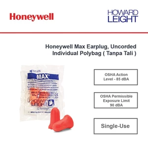 honeywell max earplug uncorded individual polybag max-1 tanpa tali