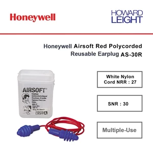 honeywell howard leight airsoft red polycord reusable earplug as-30r