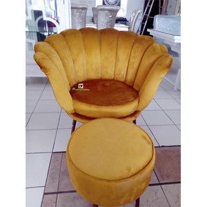 kursi kerang & stool yellow bonanza kerajinan kayu-3