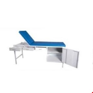 meja periksa pasien atau bed periksa pasien besi 1 loker 3 laci