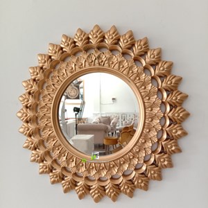 cermin eclipse motif ukir gold kerajinan kayu-3