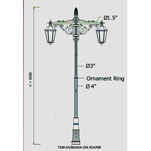 tiang pju decorative humania-dn2arm