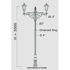 tiang pju decorative humania-up2arm