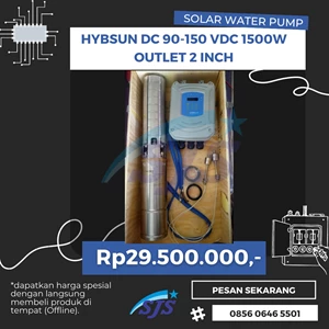 pompa hybsun dc 90-150 vdc 1500w outlet 2 inch solar water pump tenaga