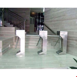 tripod stainless steel manual dengan counter menghitung pengunjung