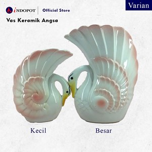 vas keramik angsa besar estetik dekorasi ruang tamu tanaman hias-2