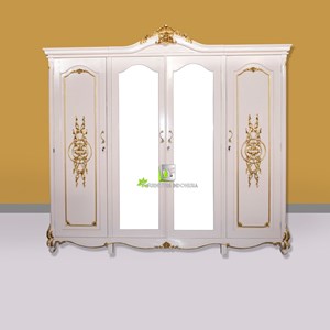 lemari giorgino gold ukir kerajinan kayu