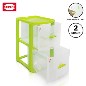 shinpo laci susun mini plastik 2 slot rak container spo-sip-344l-4