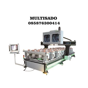 double table cnc solid wood slot milling machine