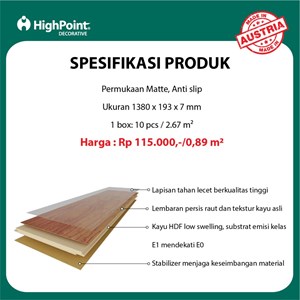 highpoint laminate floor lantai kayu eropa k37549 classic 7.0-1