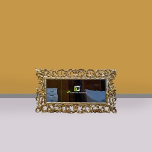 cermin ukir brama gold landscape kerajinan kayu