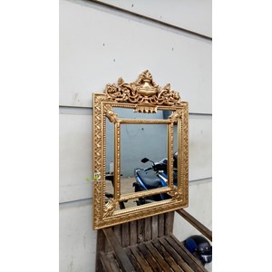 cermin ukir wates gold square kerajinan kayu-1