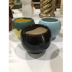 vas bunga keramik murah campa pot tanaman hias mini warna unik-1