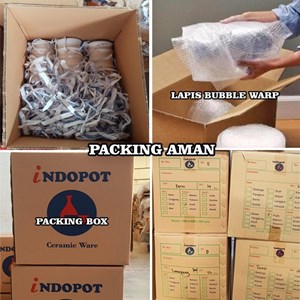 vas bunga keramik murah campa pot tanaman hias mini warna unik-3