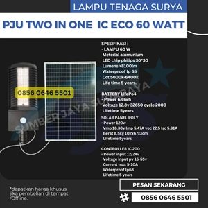 lampu tenaga surya pju two in one 60 watt icom ic-eco 60 watt