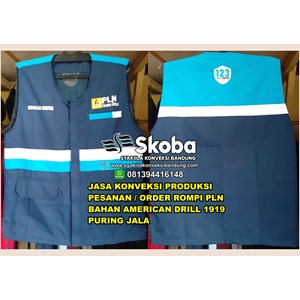 konveksi rompi pln call center 123 bandung
