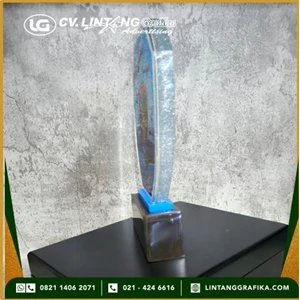 plakat fiber glas gliter silver kombinasi kayu lg 003-4