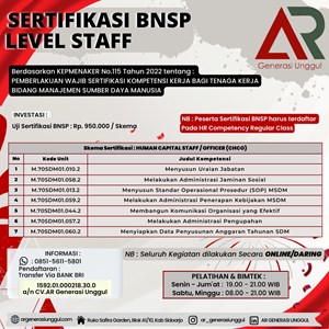 sertifikasi bnsp chco