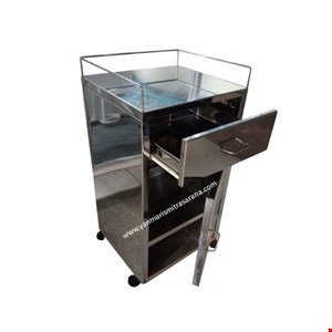 bed side cabinet stainlees + laci makan