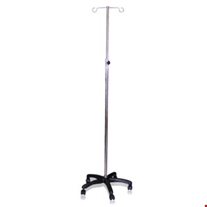 tiang infus kaki 5 stainlees steel