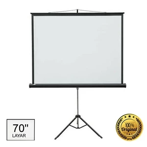 layar projector tripod portable screen 70 x 70 inch-1