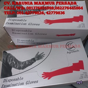 dispsable examination gloves agrotech - sarung tangan plastik-1